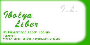 ibolya liber business card